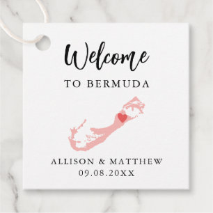 Any Colour Bermuda Wedding Welcome Bag Favour Tags