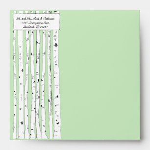 Any Colour Birch Tree Wedding Square Envelopes