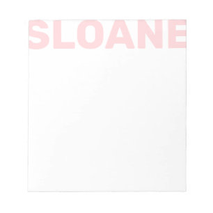 Any Colour Block Name Personalized Notepad
