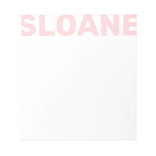 Any Colour Block Name Personalized Notepad (Front)