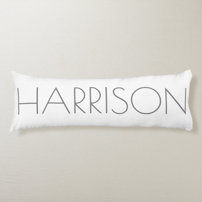 Any Colour - Block Personalized Name Throw Pillow (Front)