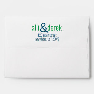 Any Colour - Couples Block Personalized Envelopes