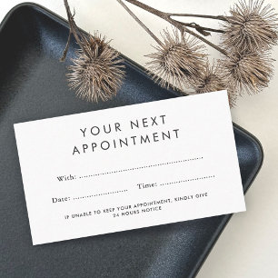 Any colour custom logo appointment cards