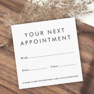 Any colour custom logo appointment cards