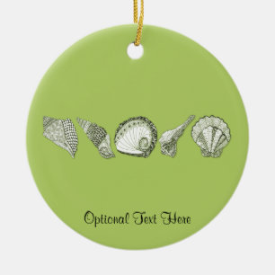 Any Colour Customizable Seashells Ceramic Ornament