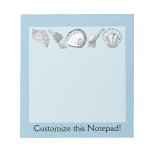 Any Colour Customizable Seashells Notepad