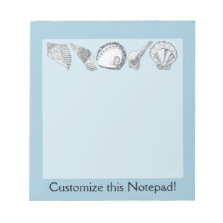 Any Colour Customizable Seashells Notepad