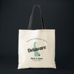 Any Colour Delaware Map Wedding Welcome Bag<br><div class="desc">Wedding weekend welcome gift bag for out of town guests to your wedding, featuring image of Delaware. You may edit the colours for any part of this design, as well as move the heart to the location of your wedding. To change colours, click personalize and then "edit using the design...</div>