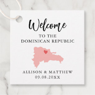 Any Colour Dominican Republic Wedding Welcome Bag Favour Tags