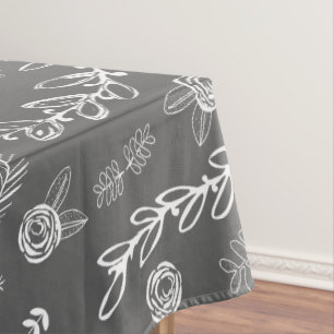 Any Colour Floral Garland Swirl Cotton Tablecloth