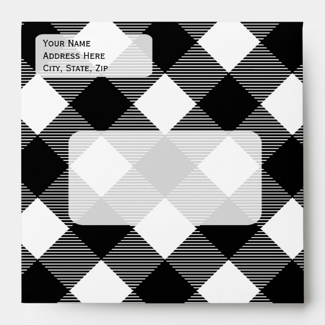 Any Colour - Gingham Tablecloth Pattern Envelopes (Front)