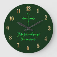 Any Colour Green Cross Jesus is always the answer