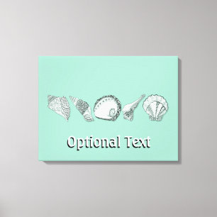 Any Colour Hand Drawn Sea Shells Canvas Print