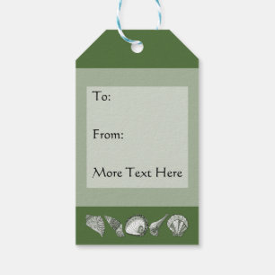 Any Colour Hand Drawn Seashell Collection Gift Tags
