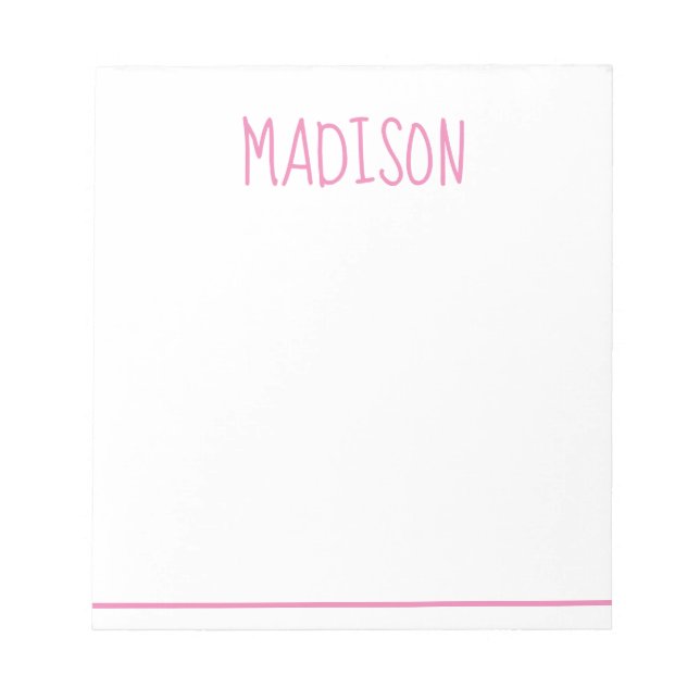 Any Colour - Handwritten Name Personalized Notepad (Front)