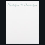 Any Colour Handwritten Script Name Letterhead Pape<br><div class="desc">PreppyPrint.com - Add your personalized touch to this letterhead paper. Click "personalize" then "customize" to change the font colour and size to adjust for the right look for your name. Transfer this design onto the products of your choice too! Please visit my designer store,  PreppyPrint.com,  for coordinating items.</div>