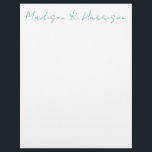 Any Colour Handwritten Script Name Letterhead Pape<br><div class="desc">PreppyPrint.com - Add your personalized touch to this letterhead paper. Click "personalize" then "customize" to change the font colour and size to adjust for the right look for your name. Transfer this design onto the products of your choice too! Please visit my designer store, PreppyPrint.com, for coordinating items.</div>