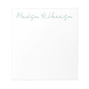 Any Colour Handwritten Script Name Notepad