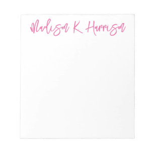 Any Colour Handwritten Script Name Notepad