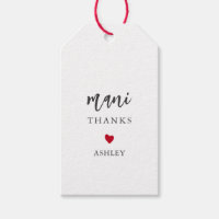 Any Colour Heart Mani Thanks Tags, Manicure Kit