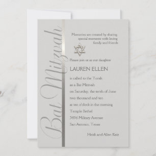 Any Colour Invitation Bat Mitzvah