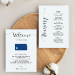 Any Colour Kansas Wedding Welcome Note Itinerary<br><div class="desc">This modern and elegant card is the perfect addition to your hotel welcome bags. Enter the main events and a customized note to help your guests navigate the weekend. The size allows you to enter all the information you need. Everything in this card is editable. To change colours or move...</div>