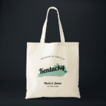 Any Colour Kentucky Map Wedding Welcome Bag, Tote Bag<br><div class="desc">Wedding weekend welcome gift bag for out of town guests to your wedding, featuring image of Kentucky. You may edit the colours for any part of this design, as well as move the heart to the location of your wedding. To change colours, click personalize and then "edit using the design...</div>