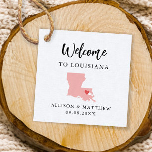 Any Colour Louisiana Wedding Welcome Bag Favour Tags