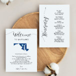 Any Colour Maryland Wedding Welcome Note Itinerary<br><div class="desc">This modern and elegant card is the perfect addition to your hotel welcome bags. Enter the main events and a customized note to help your guests navigate the weekend. The size allows you to enter all the information you need. Everything in this card is editable. To change colours or move...</div>
