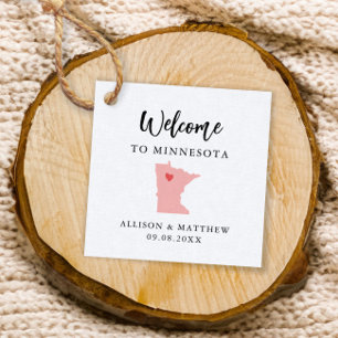 Any Colour Minnesota Wedding Welcome Bag Favour Tags