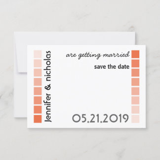 Any Colour Modern Typography Wedding Save the Date