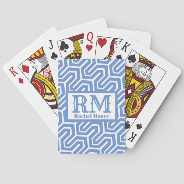 Any Colour Monogram Playing Cards (Back)