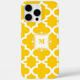 Any Colour Moroccan Tile Personalized Monogram iPhone 16 Pro Max Case