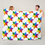 Any Colour Multi Coloured Star of David Pattern Fleece Blanket<br><div class="desc">Designs by Umua. Printed and shipped by Zazzle or their partners.</div>
