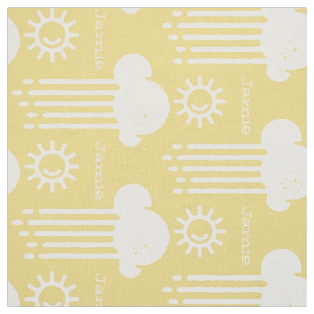 Any Colour My Sunshine Rain Cloud Personalized Fabric (Swatch)