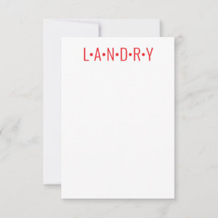 Any Colour - Name Dots Personalized Flat Note Card