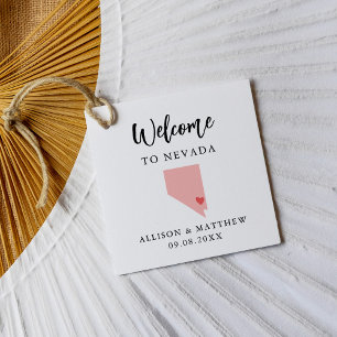 Any Colour Nevada Wedding Welcome Bag Favour Tags
