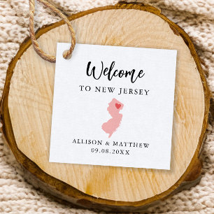Any Colour New Jersey Wedding Welcome Bag Favour Tags