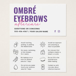 Any Colour Ombre Powder Brows Aftercare Advice