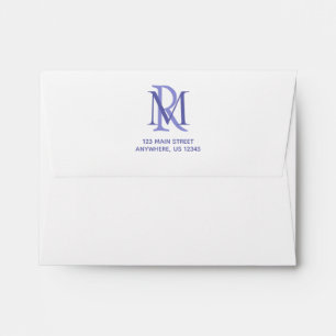 Any Colour Overlapping Initials Monogram Envelopes