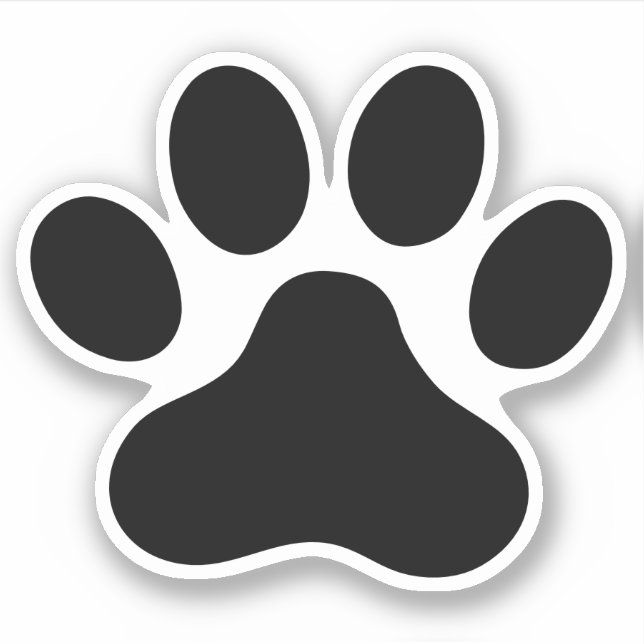 Any colour paw print sticker (Front)