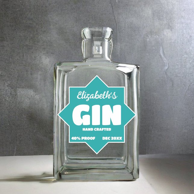 Any Colour Personalised Gin Sticker (Creator Uploaded)