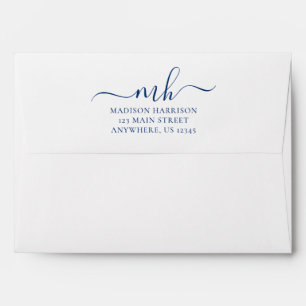 Any Colour Personalized Initials & Name Note Cards Envelope