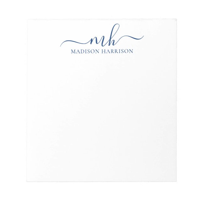 Any Colour - Personalized Initials & Name Notepad (Front)