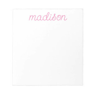 Any Colour - Personalized Script Cute Name Notepad