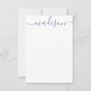 Any Colour - Personalized Script Name Note Cards