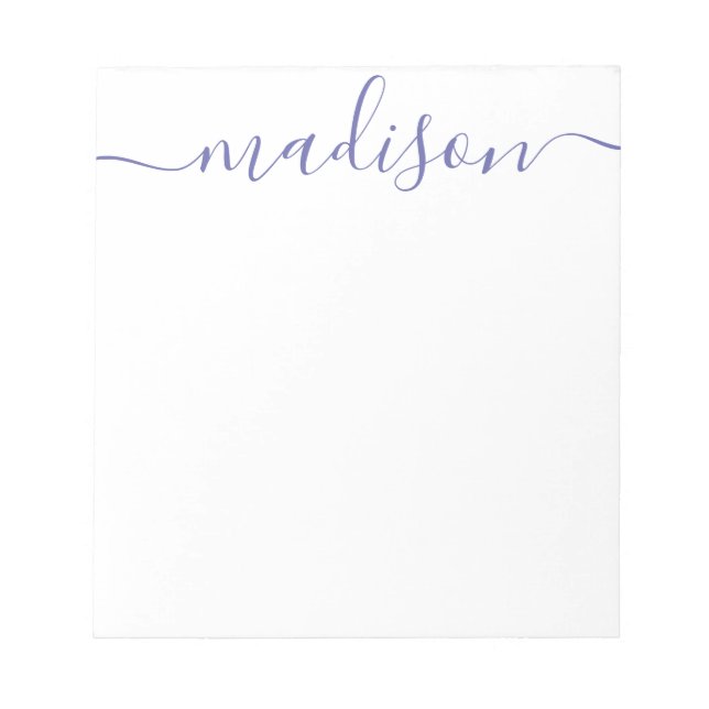 Any Colour - Personalized Script Name Notepad (Front)