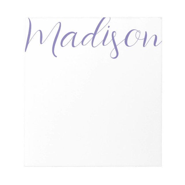 Any Colour - Personalized Script Name Notepad (Front)