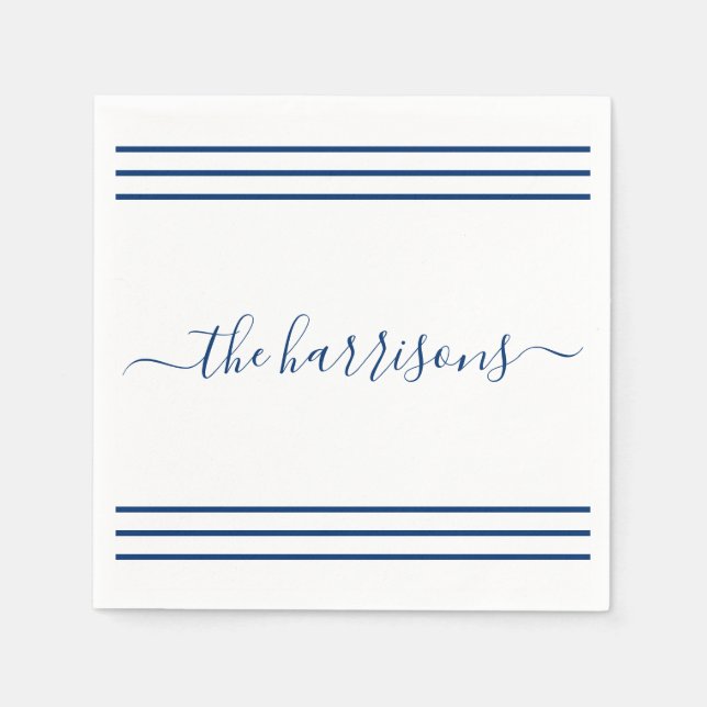 Any Colour Personalized Script Party Napkins (Front)