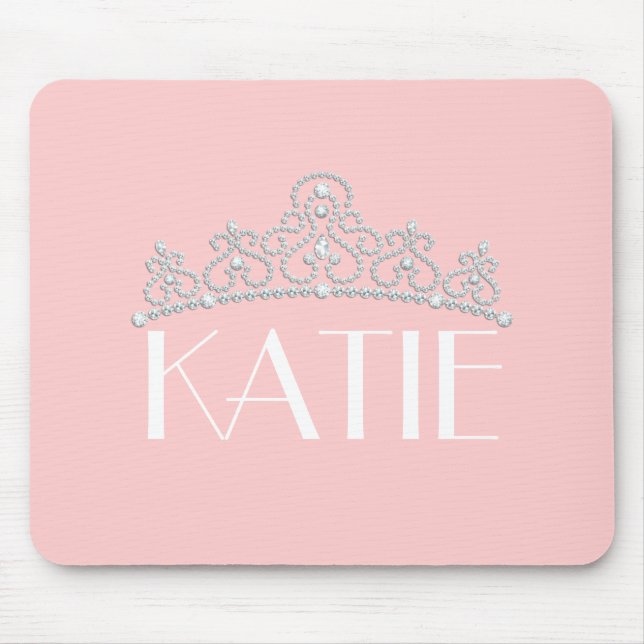 Any Colour Personalized Tiara Mouse Pad (Front)